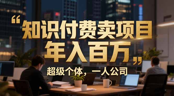 从0到年入百万：超级个体实战心得公开，个人IP×精准引流×成交系统全拆解-网创资源站