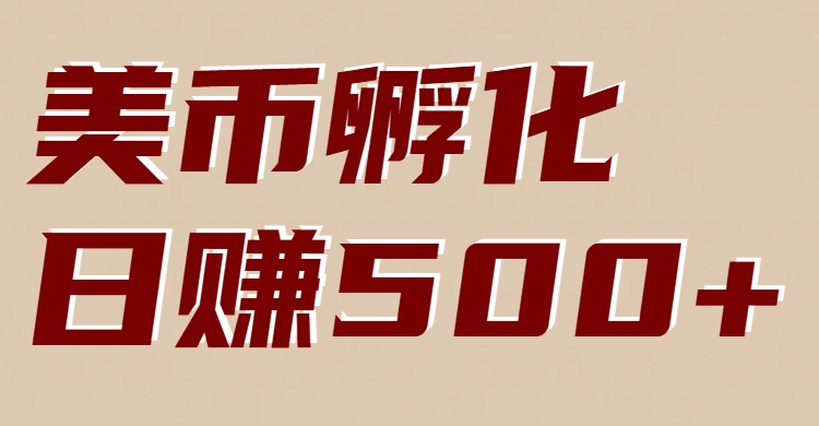 美币孵化项目：电脑全自动挂机赚美金，小白轻松上手-网创资源站