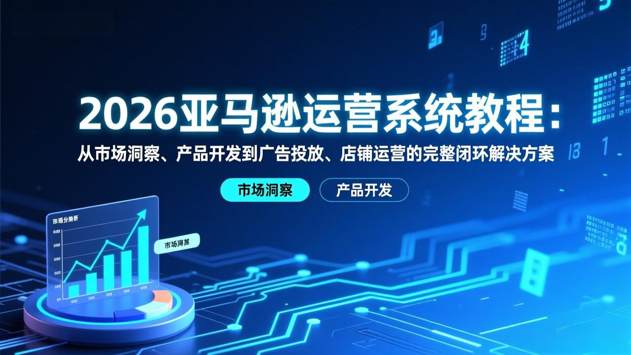 2026亚马逊运营系统教程：从市场洞察、产品开发到广告投放、店铺运营的完整闭环解决方案-网创资源站