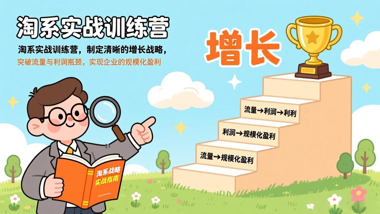 淘系实战训练营，制定清晰的增长战略，突破流量与利润瓶颈，实现企业的规模化盈利-网创资源站