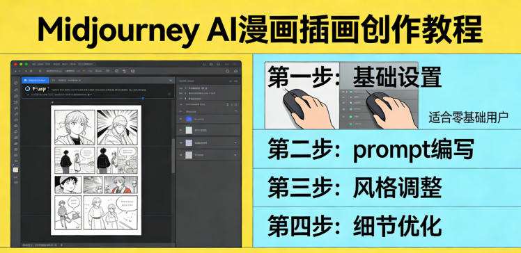 利用Midjourney AI人工智能轻松创作漫画插画教程，零基础创作完整漫画插画-网创资源站