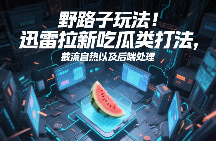 野路子玩法！迅雷拉新吃瓜类打法，截流自热以及后端处理-网创资源站