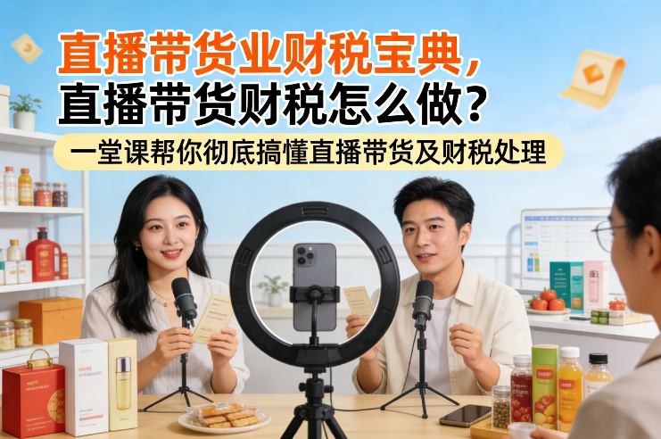 直播带货业财税宝典，直播带货财税怎么做？一堂课帮你彻底搞懂直播带货及财税处理-网创资源站