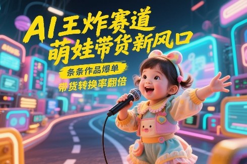 AI王炸赛道，萌娃带货新风口，条条作品爆单，带货转换率翻倍，核心逻辑拆解-网创资源站