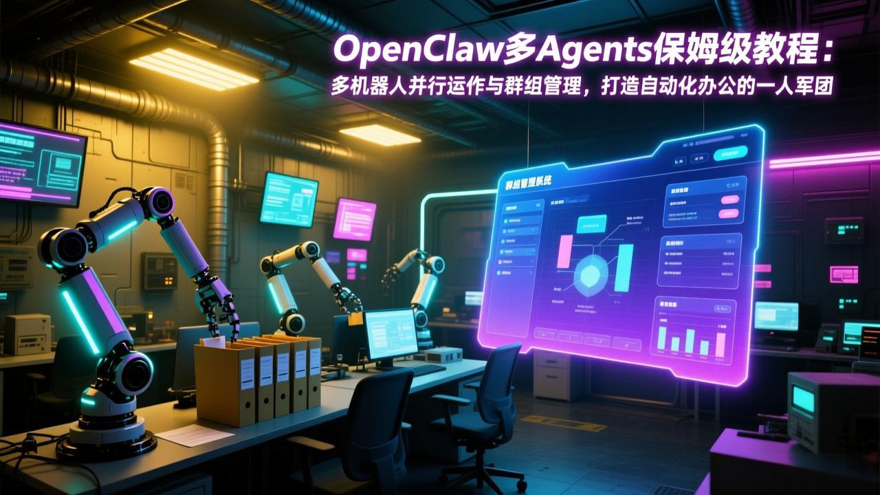 OpenClaw多Agents保姆级教程：多机器人并行运作与群组管理，打造自动化办公的一人军团-网创资源站