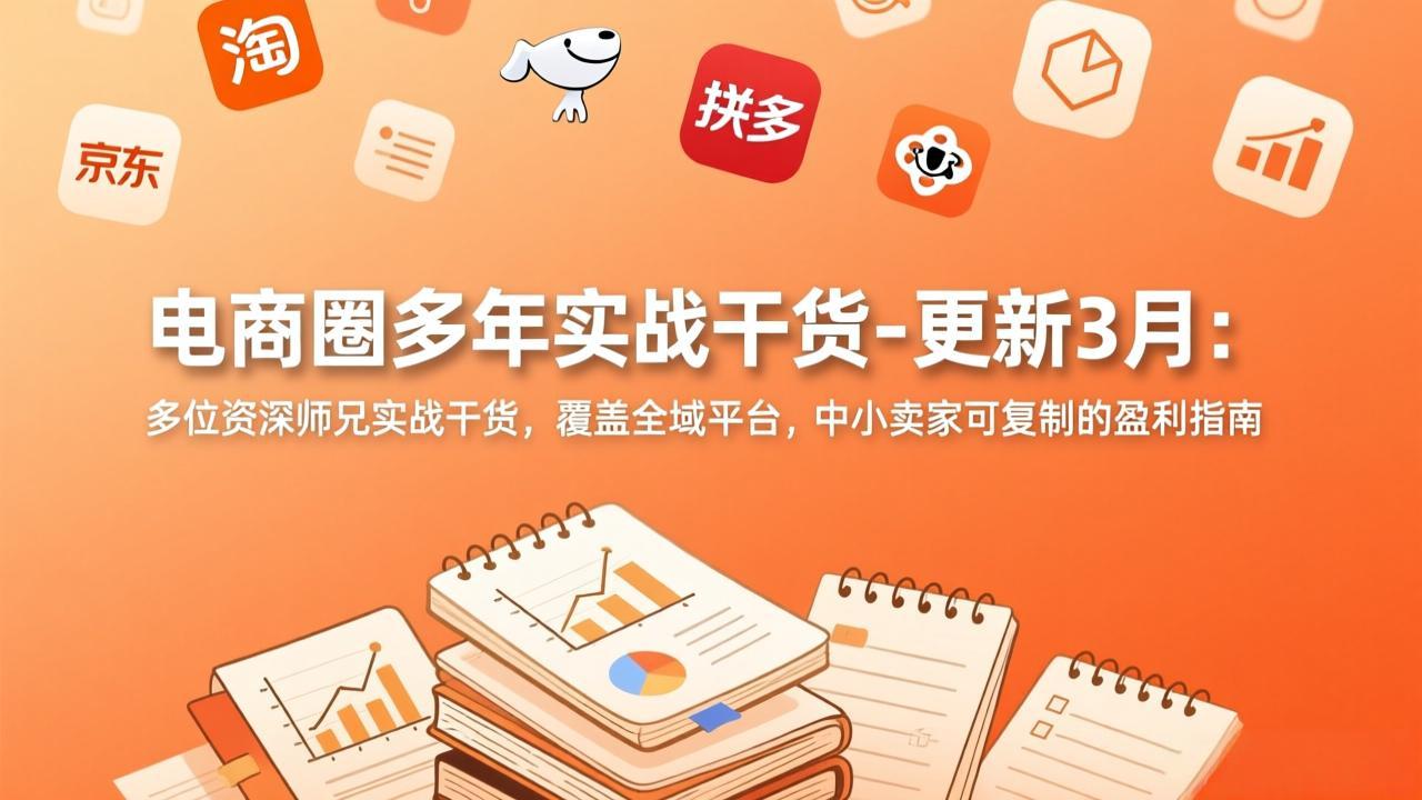 电商圈多年实战干货-更新3月：多位资深师兄实战干货，覆盖全域平台，中小卖家可复制的盈利指南-网创资源站