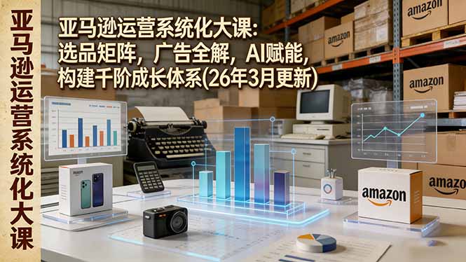 亚马逊运营系统化大课：选品矩阵，广告全解，AI赋能，构建千阶成长体系(26年3月更新-网创资源站