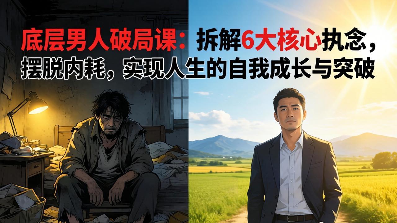 付费文章：底层男人破局课：拆解 6 大核心执念，摆脱内耗，实现人生的自我成长与突破-网创资源站