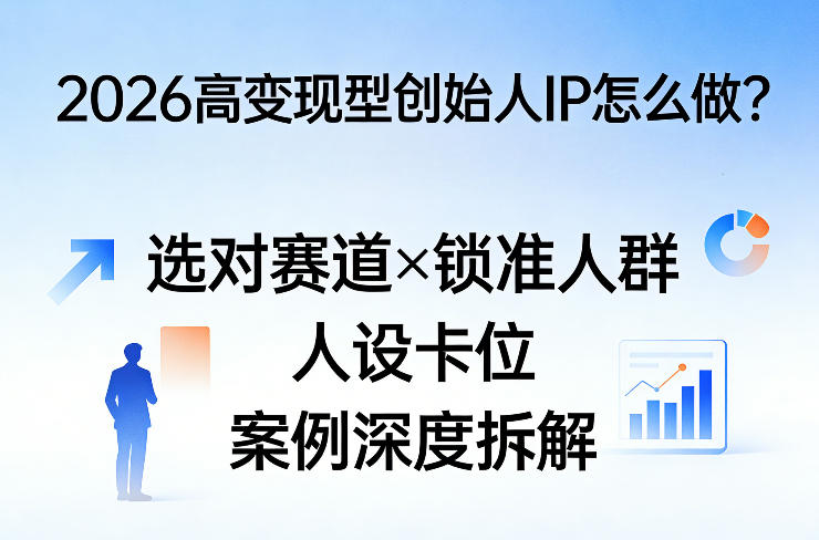 2026高变现型创始人IP怎么做？选对赛道×锁准人群×人设卡位×案例深度拆解-网创资源站