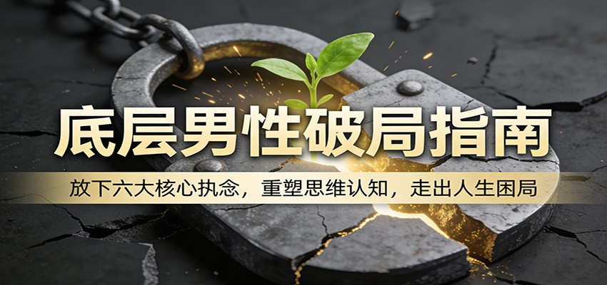 底层男性破局指南：放下六大核心执念，重塑思维认知，走出人生困局-网创资源站