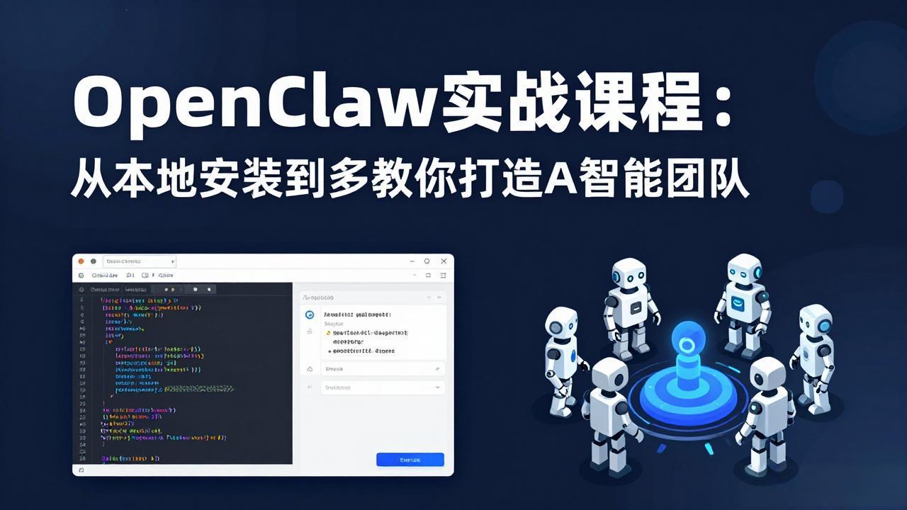 OpenClaw实战课程：从本地安装到多Agent协同，手把手教你打造AI智能团队-网创资源站