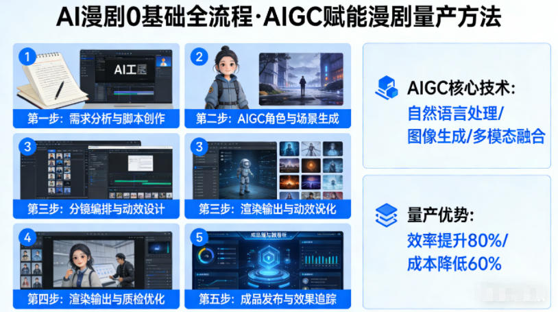 AI漫剧0基础全流程，快速掌握AIGC赋能的漫剧量产方法-网创资源站