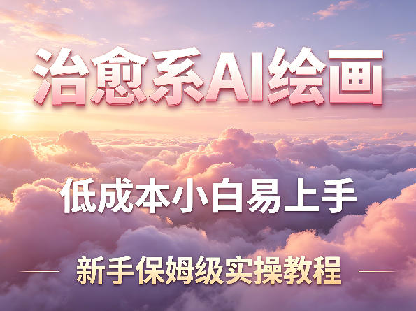 治愈系AI绘画提示词项目，低成本小白易上手，每天10分钟，新手保姆级实操教程-网创资源站