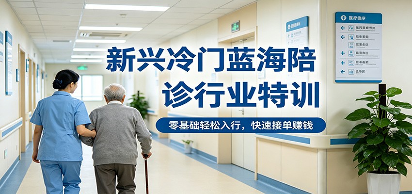 新兴冷门蓝海陪诊行业特训，零基础轻松入行，快速接单赚钱-网创资源站