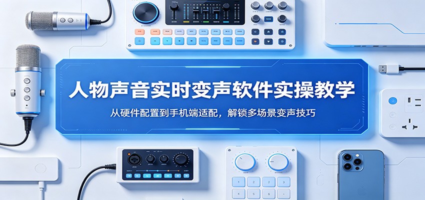 人物声音实时变声软件实操教学：从硬件配置到手机端适配，解锁多场景变声技巧-网创资源站