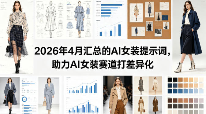 2026年4月汇总的AI女装提示词，助力AI女装赛道打差异化-网创资源站