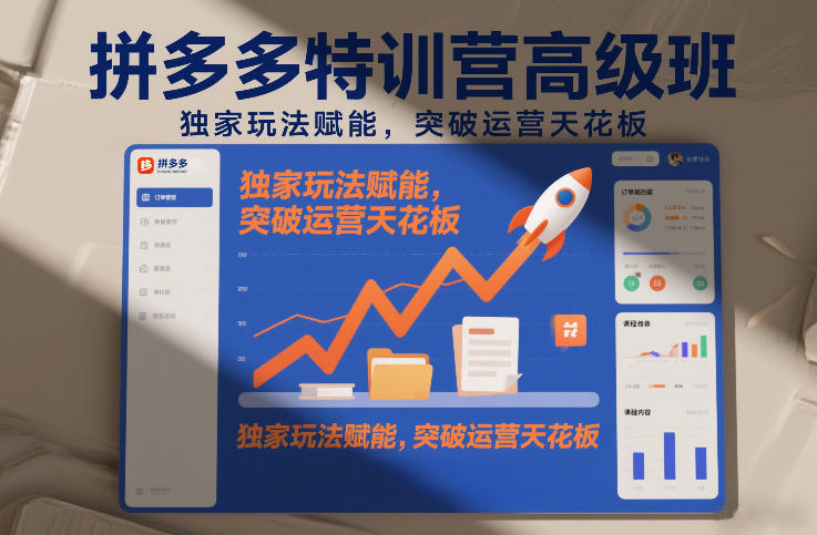 拼多多特训营高阶班，独家玩法赋能，突破运营天花板(更新26年4月24日)-网创资源站