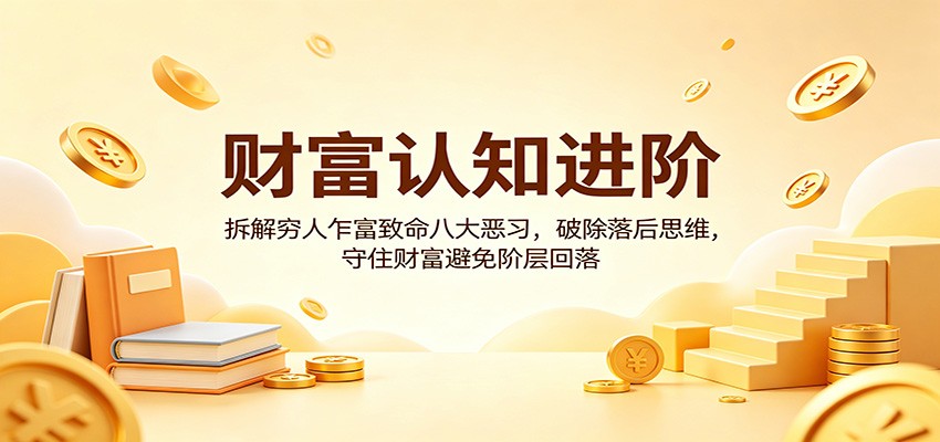 财富认知进阶：拆解穷人乍富致命八大恶习，破除落后思维，守住财富避免阶层回落-网创资源站