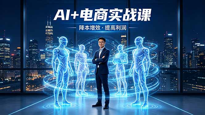 AI+电商实战课，1人+N个AI 智能体，把SOP变AI员工，实现降本增效提高利润-网创资源站