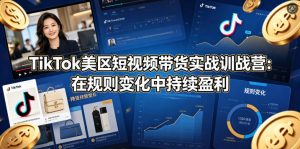 TikTok美区短视频带货实战训战营：在规则变化中持续盈利-网创资源站