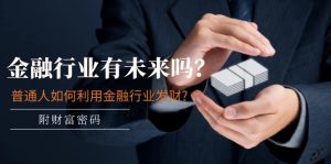 公众号付费文章:金融行业有未来吗?普通人如何利用金融行业发财?(附财富密码)-网创资源站