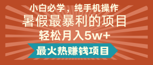 2024暑假最赚钱的项目,小红书咸鱼暴力引流简单无脑操作,每单利润最少500+-网创资源站