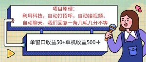 （11722期）ai语聊，单窗口收益50+，单机收益500+，无脑挂机无脑干！！！-网创资源站