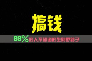 99%的人不知道的生财野路子，只掌握在少数人手里！-网创资源站