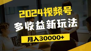 (11905期)2024视频号多收益新玩法,每天5分钟,月入3w+,新手小白都能简单上手-网创资源站