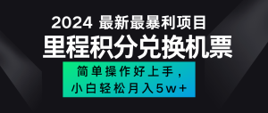 2024最新里程积分兑换机票，手机操作小白轻松月入5万+-网创资源站