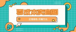 零成本卖套图,绿色正规项目,简单操作月收益10000+【揭秘】-网创资源站