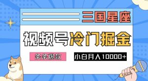 2024视频号三国冷门赛道掘金,条条视频爆款,操作简单轻松上手,新手小白也能月入1w-网创资源站