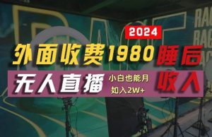 外面收费1980的支付宝无人直播技术+素材,认真看半小时就能开始做,真正睡后收入【揭秘】-网创资源站
