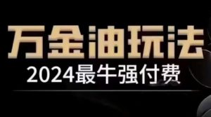 2024最牛强付费，万金油强付费玩法，干货满满，全程实操起飞-网创资源站