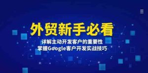 外贸新手必看，详解主动开发客户的重要性，掌握Google客户开发实战技巧-网创资源站