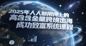 2025年人人都用得上的高含金量跨境出海成功致富系统课程-网创资源站