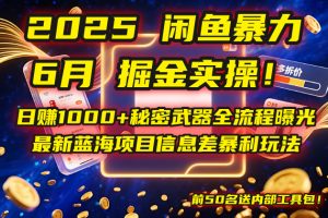 2025闲鱼暴力掘金实操!日赚1000+秘密武器全流程曝光,最新蓝海项目信…-网创资源站