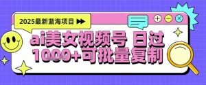 视频号AI美女跳舞暴力起号玩法，日入1k+，全程软件操作，小白也能玩的项目-网创资源站
