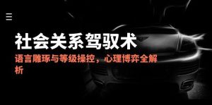 2025社会关系驾驭术，语言雕琢与等级操控，心理博弈全解析-网创资源站