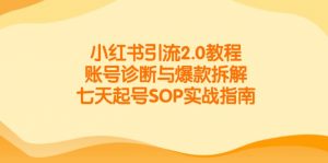 小红书引流2.0教程，账号诊断与爆款拆解，七天起号SOP实战指南-网创资源站