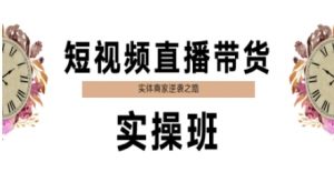 短视频直播带货实操班，实体商家逆袭之路-网创资源站