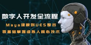 数字人开发全流程：Maya建模到UE5整合，零基础掌握虚拟人核心技术-网创资源站