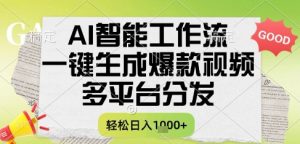AI智能工作流，一键生成书单号爆款视频，多平台分发，每日收益多张【揭秘】-网创资源站