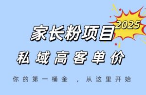 家长粉项目,一个可以长期变现暴利项目,私域高客单价,轻松完成你的人生第一桶金-网创资源站