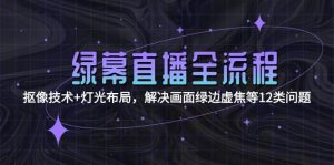 绿幕直播全流程：抠像技术+灯光布局，解决画面绿边虚焦等12类问题-网创资源站