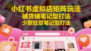 小红书虚拟店矩阵玩法，铺货铺笔记型打法，少款狂怼笔记型打法(更新)-网创资源站
