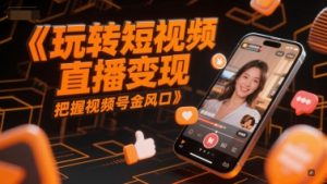 玩转短视频直播变现，把握视频号金风口-网创资源站