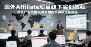 国外Affiliate项目线下实训教程，国外广告联盟从零开始的具体操作全流程-网创资源站