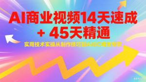 AI商业视频14天速成+45天精通实用技术实操，从制作技巧到AIGC视效专家-网创资源站