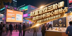 财富定位三阶课，趋势分析加心智抢占，附赠91种营销策略模型-网创资源站